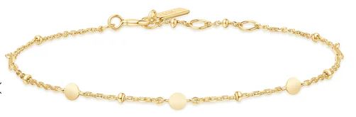 B G .jpg Sterling Silver gold plate station disc bracelet