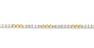 14kt two tone diamond tennis bracelet D tw 2.33cts VS2/SI1 clarity, near colorless I color