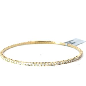 14kt yellwo gold diamond flex bangle bracelet D tw 1.02cts SI1 clarity, near colorss G/H color