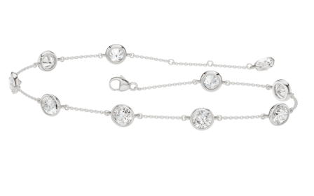 BF .png 14kt white gold lab grown 2.00ct VS clarity, colorles E/F color station bracelet with claw catch closure
