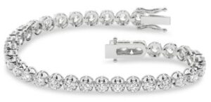 14kt white gold lab grown IGI certified diamond tennis bracelet tw 7.00cts VS, colorless E/F color