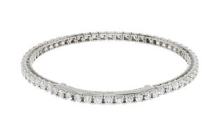 14kt white gold IGI certified Lab Grown Diamond eternity tennis bracelet tw 5.00cts, VS, colorless E/F color