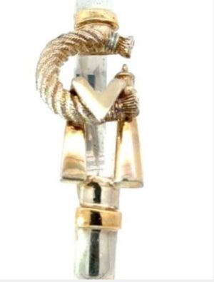 STERLING SILVER &14KT Y/G WRAPS 6MM SIZE 6.5 CAPE MAY BRACELET