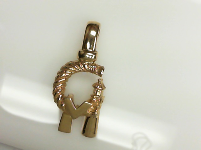 CMSPYMD 14KT Y/G MEDIUM CAPE MAY PENDANT WITH 14KT Y/G WRAP