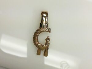 14KT Y/G SMALL CAPE MAY PENDANT WITH 14KT W/G WRAP