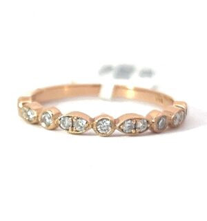 14kt rose gold diamond fancy band D tw 0.25cts SI, G