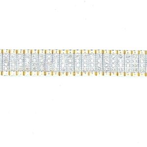10kt two tone 4 row diamond tennis bracelet D tw 5cts SI2, J/K color