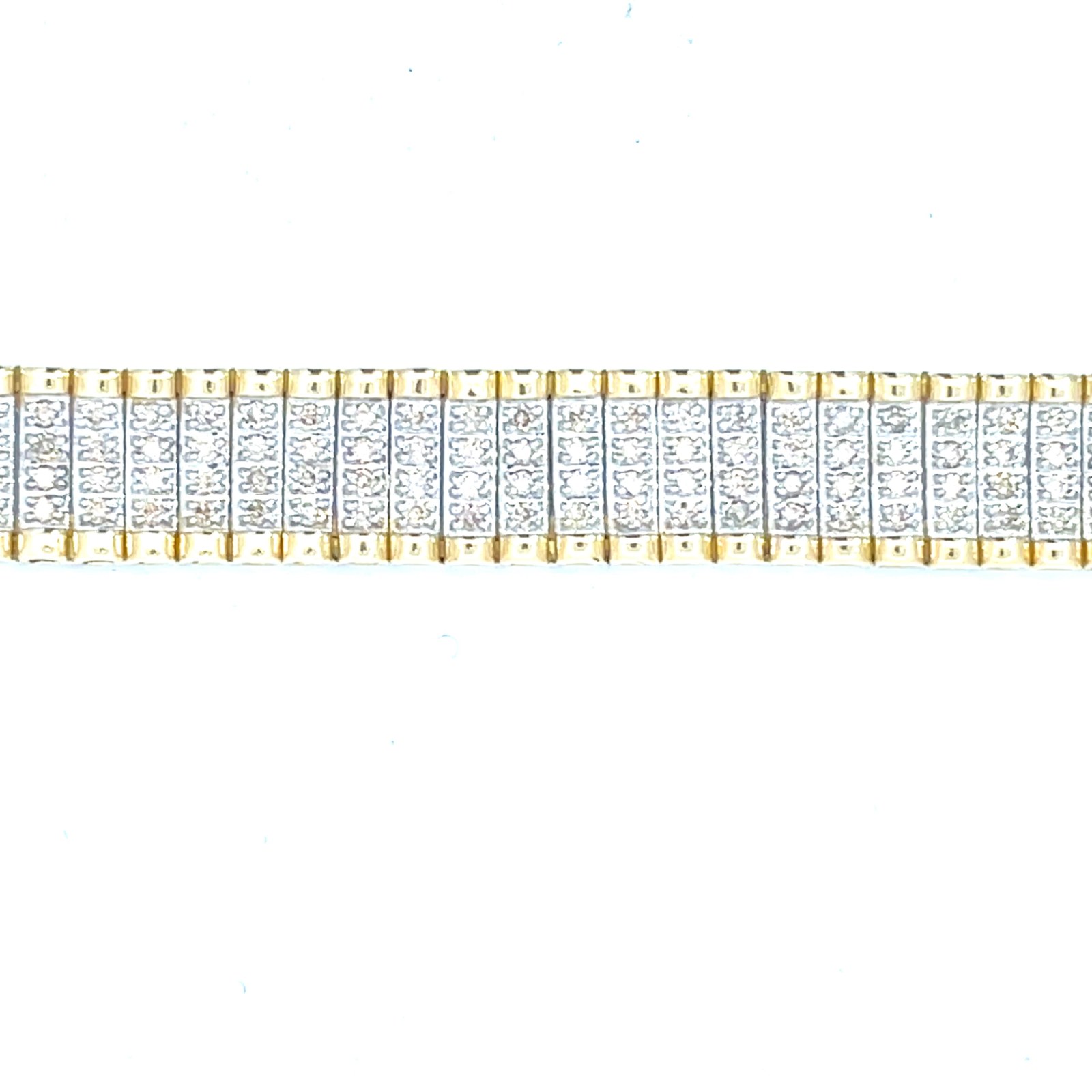 DBB .jpg 10kt two tone 4 row diamond tennis bracelet D tw 5cts SI2, J/K color