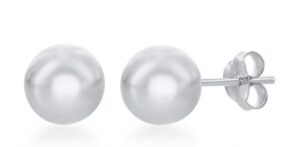 Sterling Silver 10mm shiny ball earring