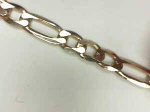 STERLING SILVER 16" FIGARO CHAIN