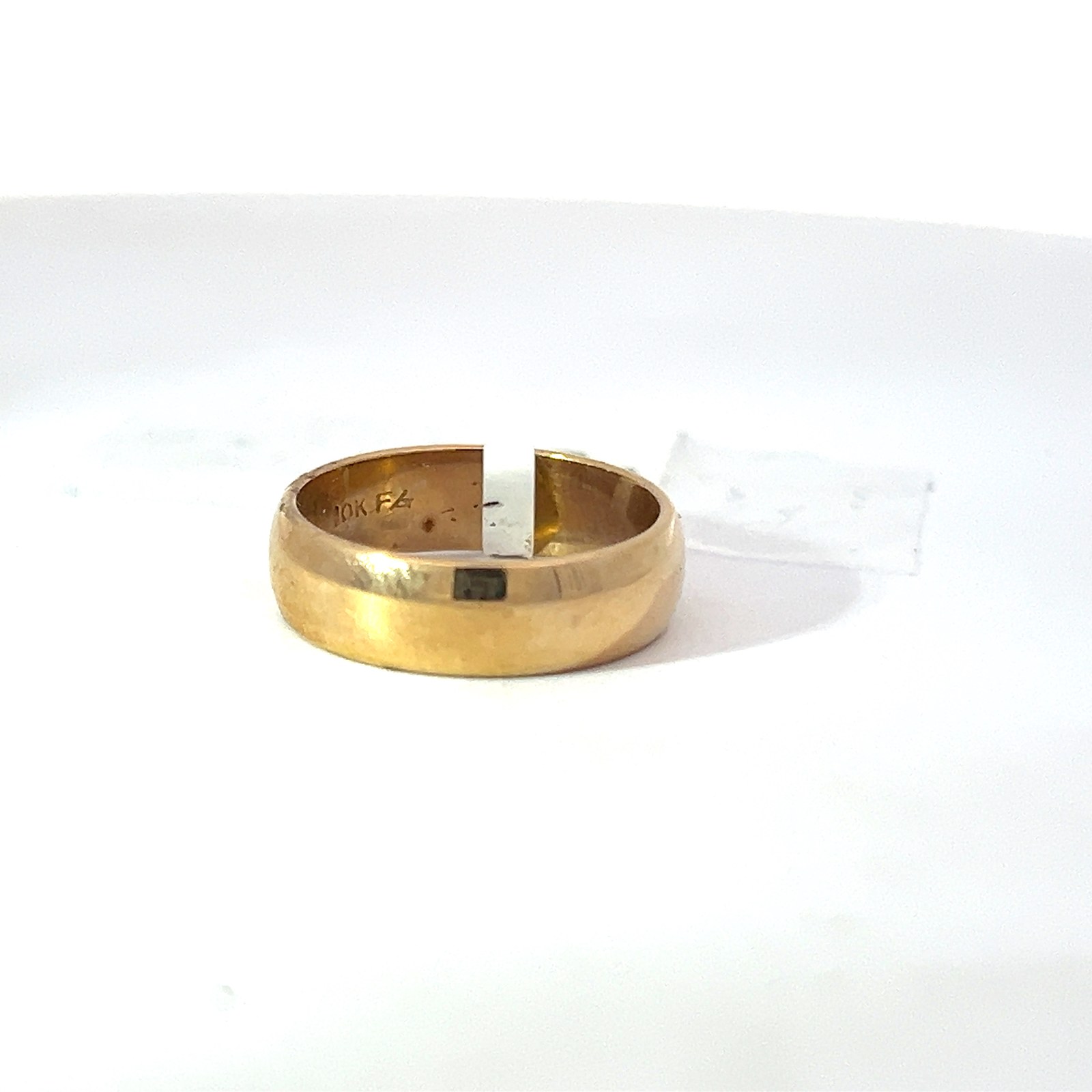 HRL 10kt yellow gold 5mm shiny wedding band size 5