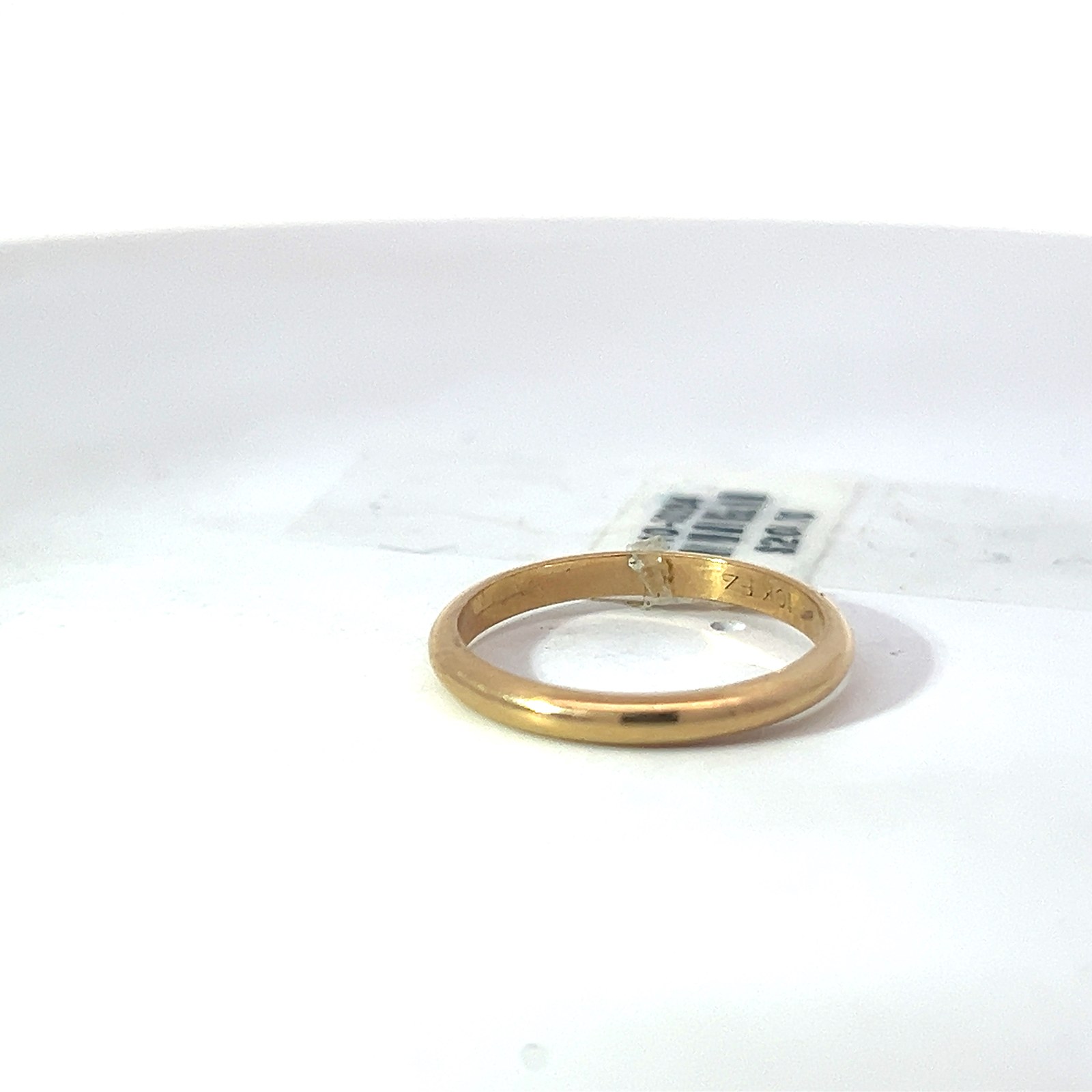 LD L 10KT Y/G LOW DOME PLAIN BAND SIZE 5 1/2