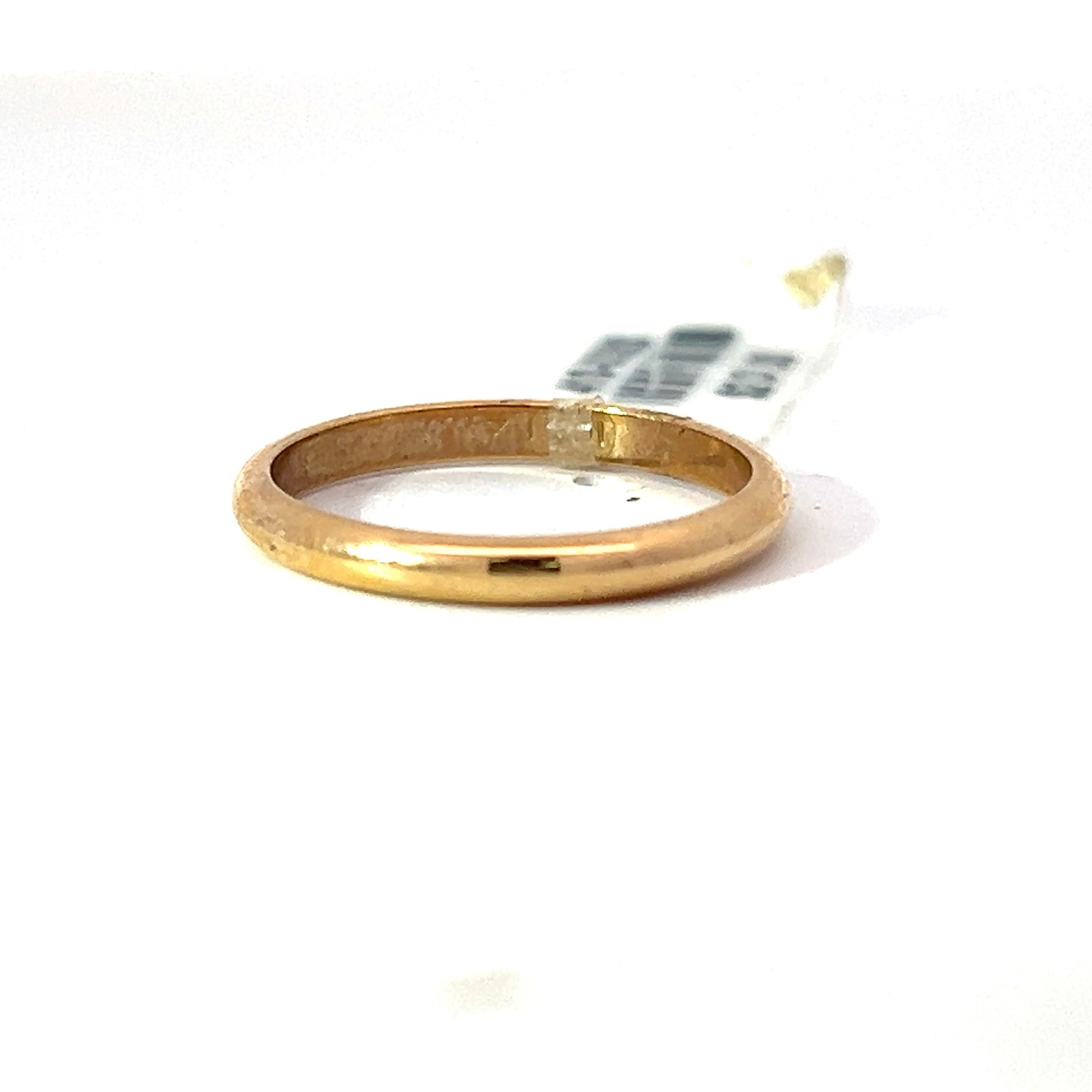 LD L 10KT Y/G LOW DOME PLAIN BAND SIZE 5 .0