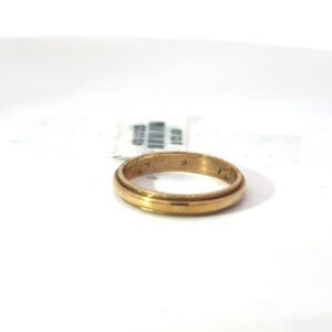 10KT YG LOW DOME 2 1/2MM MILGRAIN WEDDING BAND SIZE 5