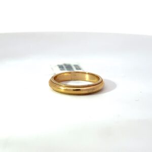 14KT 3MM MIL GRAIN EDGE SIZE 4 BAND