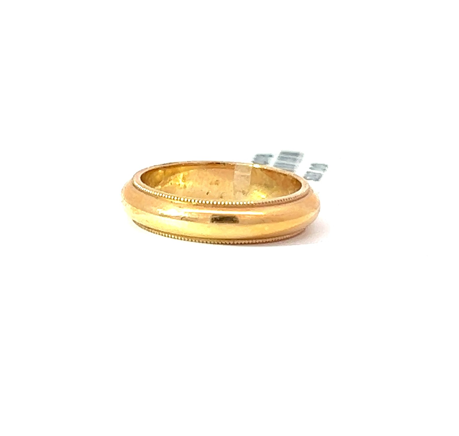 ML 14KT Y/G MILGRAIN 4MM BAND SIZE 4