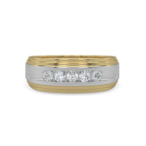 10kt two tone mans diamond band tw 0.50cts SI2, I