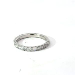 14kt white gold classic diamond wedding band tw 0.50cts SI clarity, near colorless G/H