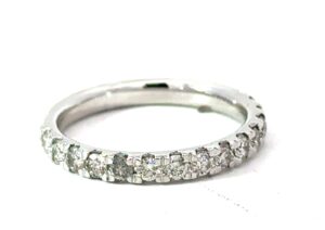 14kt white gold classic diamond wedding band tw 0.75cts SI clarity, near colorless H/I color