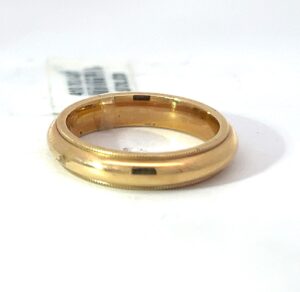 14KT Y/G SIZE 6 4MM MIGRAIN BAND
