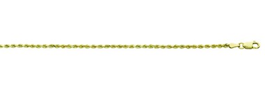 MISGR .jpg 10kt yellow gold solid diamond cut 2mm rope chain with claw catch closure 18"