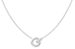 Sterling Silver double link necklace on adjustable chain