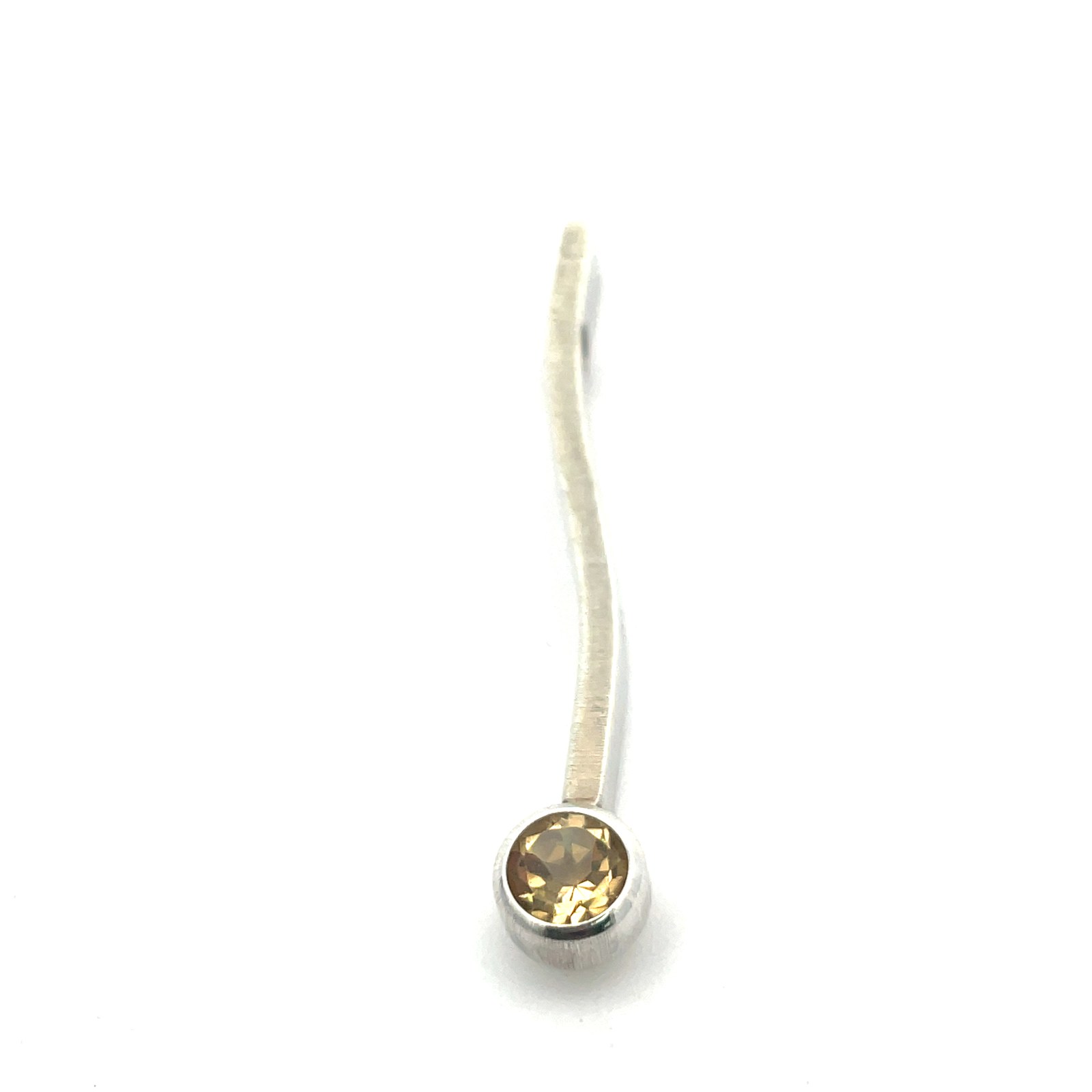 NE .jpg 16" STERLING SILVER CITRINE LONG CURVE PEND