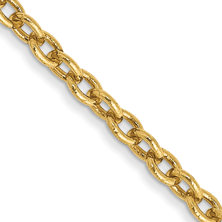 PEN 14kt yellow gold 1.8mm cable chain with claw catch 20"
