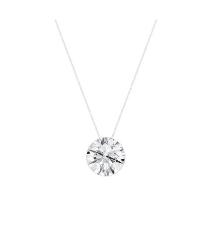 PS .jpg 14kt white gold GIA certified Lab Grown round solitaire diamond pendant D tw 1.57cts VS, colorless F color