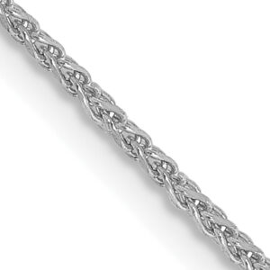 14kt white gold 1.25mm diamond cut spiga chain with claw catch 20"