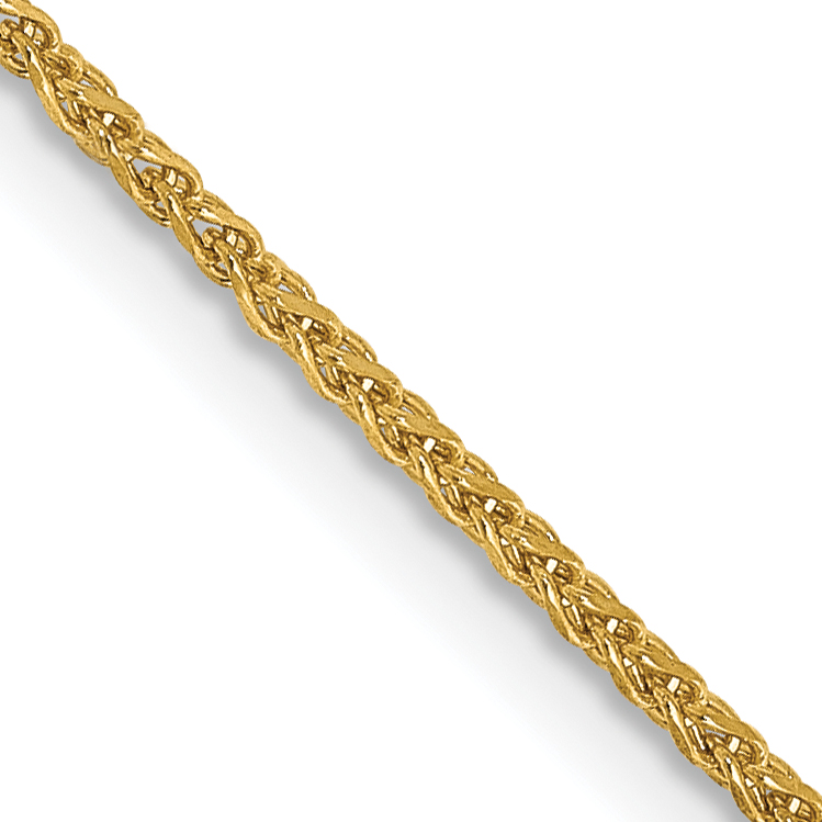 Pen .jpg 14kt yellow gold 1.25mm diamond cut spiga chain with claw catch closure 22"