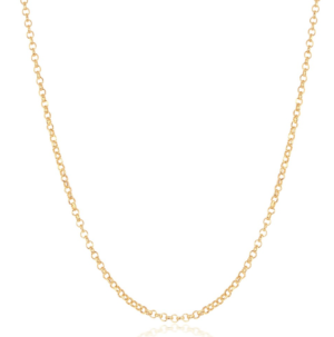 Sterling Silver gold plated 0.9mm diamond cut cable chain 18" with spring ring clasp
