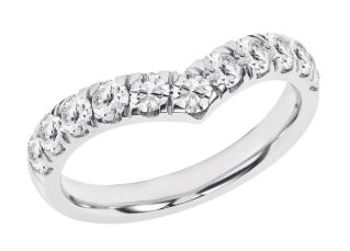 RA W .jpg 14kt white gold IGI certified lab grown diamond contour wedding band D tw 1.02cts VS clarity, colorless E/F color