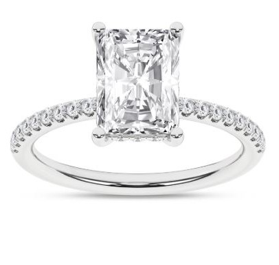 RE .jpg 14kt white gold hidden halo Lab Grown radiant IGI cert ring C tw 2.55 VS, F tw 2.83cts VS, E/F