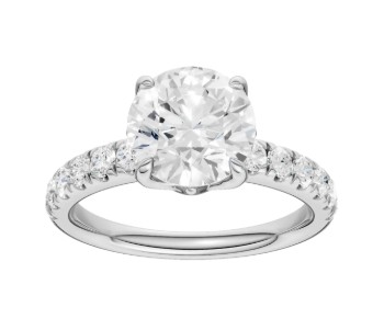 RE .jpg 14kt white gold IGI certified Round Tulip head engagment ring C 2.51cts VS, F color, tw 3.02cts CERT