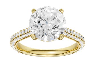 RE .jpg 14Kt Yellow Gold Igi Certified Lab Grown Diamond Engagment Ring C Tw 3.06Cts VS, F TW 3.71Cts VS E/F Give Cert