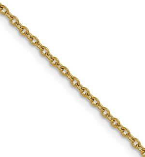 Stainless Steel Polished Yellow IP-plated 1.9mm 18 inch Cable Chain