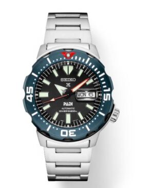 Prospex PADI Special Edition Automatic Diver Black dial day/date with blue bezel bracelet watch WR200