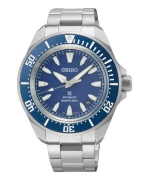 Mans Seiko Prosepx Stainless Steel Blue dial/Bezel with date Automatic watch WR200