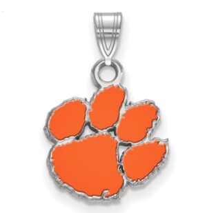 Sterling Silver organe paw print charm