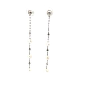 Sterling Silver fresh water pearl and bead drop dangle earring