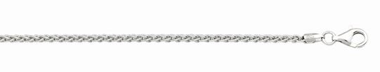 SSR .jpg Sterling Silver 2.57mm diamond cut wheat chain with claw catch closure rhod plated 24"