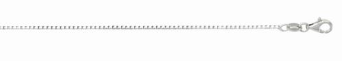 SSR .jpg Sterling Silver 1.2mm box chain with claw catch rhod plated 22"