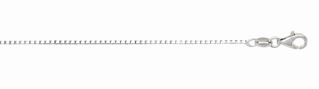 SSR .jpg sterling silver 1.25mm box chain 16" rhodium plated with claw catch