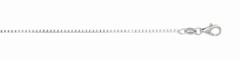 SSR .jpg sterling silver 20" box chain 1.25mm rhodium plated with claw catch closure