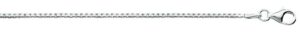 sterling silver rhodium plated 1.5mm box chain with claw catch 22"