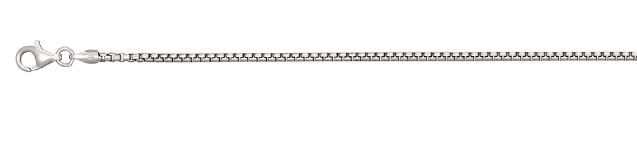 SSR .jpg Sterling Silver 1.8mm solid round box chain bracelet 8" rhodium plated