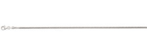 sterling silver solid rhodium plated 1.8mm solid round box chain 18"