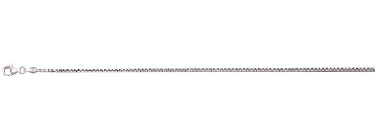 sterling silver solid rhodium plated 1.8mm solid round box chain 18"