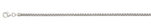 Sterling Silver 2.55mm solid round box chain ankle bracelet 9"